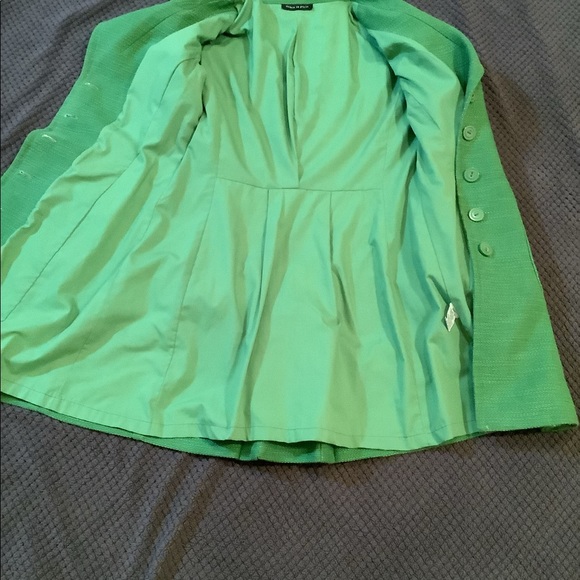 Dance In Paris Kelly Green Pea Coat - Picture 4 of 6